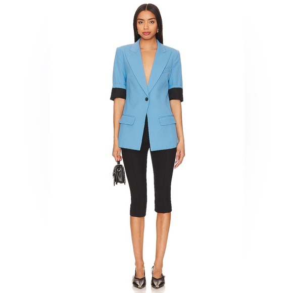 Smythe 3/4 Sleeve Blazer Cornflower Blue - Picture 7 of 13